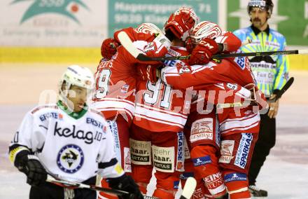 EBEL. Eishockey Bundesliga. KAC gegen 	VSV. Torjubel KAC. Klagenfurt, am 22.11.2015.
Foto: Kuess

---
pressefotos, pressefotografie, kuess, qs, qspictures, sport, bild, bilder, bilddatenbank