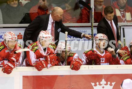 EBEL. Eishockey Bundesliga. KAC gegen 	VSV. Trainer Doug Mason (KAC). Klagenfurt, am 22.11.2015.
Foto: Kuess

---
pressefotos, pressefotografie, kuess, qs, qspictures, sport, bild, bilder, bilddatenbank