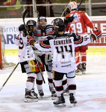 EBEL. Eishockey Bundesliga. KAC gegen 	HC Orli Znojmo. Torjubel (Znojmo). Klagenfurt, am 24.11.2015.
Foto: Kuess

---
pressefotos, pressefotografie, kuess, qs, qspictures, sport, bild, bilder, bilddatenbank