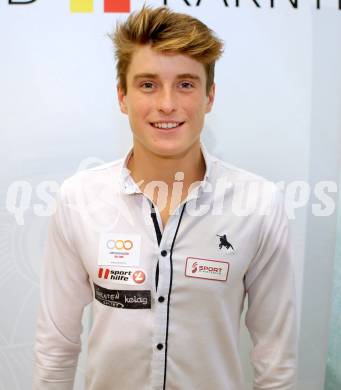 Pressekonferenz Schulsportleistungsmodell Kaernten.  Mario Leitner (Wildwassersport, Kajak, Kanu). Klagenfurt, am 24.11.2015.
Foto: Kuess
---
pressefotos, pressefotografie, kuess, qs, qspictures, sport, bild, bilder, bilddatenbank