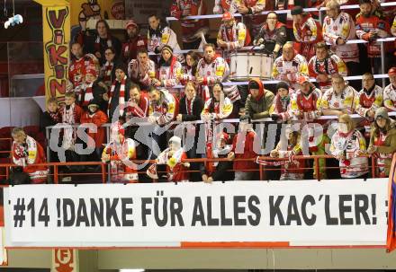 EBEL. Eishockey Bundesliga. KAC gegen 	HC Orli Znojmo. Fans, Johannes Reichel (KAC). Klagenfurt, am 24.11.2015.
Foto: Kuess

---
pressefotos, pressefotografie, kuess, qs, qspictures, sport, bild, bilder, bilddatenbank