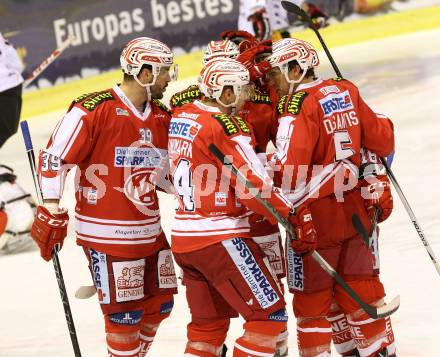 EBEL. Eishockey Bundesliga. KAC gegen 	HC Orli Znojmo. Torjubel (KAC). Klagenfurt, am 24.11.2015.
Foto: Kuess

---
pressefotos, pressefotografie, kuess, qs, qspictures, sport, bild, bilder, bilddatenbank