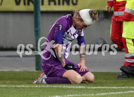 Fussball Sky go Erste Liga. SK Austria Klagenfurt gegen FC Liefering.  Verletzt Dominic Puercher (Klagenfurt). Klagenfurt, am 27.11.2015.
Foto: Kuess
---
pressefotos, pressefotografie, kuess, qs, qspictures, sport, bild, bilder, bilddatenbank