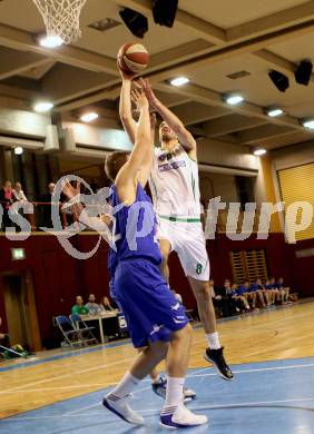 Basketball 2. Bundesliga 2015/16 Grunddurchgang 10.Runde. KOS Celovec gegen Timberwolves.  Strazar Jakob (KOS), Poljak Renato (Timberwolves). Klagenfurt, am 28.11.2015.
Foto: Kuess
---
pressefotos, pressefotografie, kuess, qs, qspictures, sport, bild, bilder, bilddatenbank