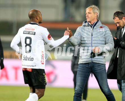 Fussball tipico Bundesliga. RZ Pellets WAC gegen FC Admira Wacker Moedling. De Oliveira Silvio Carlos, Trainer Heimo Pfeifenberger (WAC). Wolfsberg, am 7.11.2015.
Foto: Kuess
---
pressefotos, pressefotografie, kuess, qs, qspictures, sport, bild, bilder, bilddatenbank