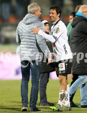 Fussball tipico Bundesliga. RZ Pellets WAC gegen FC Admira Wacker Moedling. Trainer Heimo Pfeifenberger, Joachim Standfest (WAC). Wolfsberg, am 7.11.2015.
Foto: Kuess
---
pressefotos, pressefotografie, kuess, qs, qspictures, sport, bild, bilder, bilddatenbank