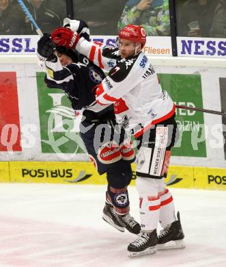 EBEL. Eishockey Bundesliga. EC VSV gegen HC TWK Innsbruck.	 .  Brock McBride,  (VSV), VANBALLEGOOIE Dustin  (Innsbruck). Villach, am 29.11.2015.
Foto: Kuess 


---
pressefotos, pressefotografie, kuess, qs, qspictures, sport, bild, bilder, bilddatenbank