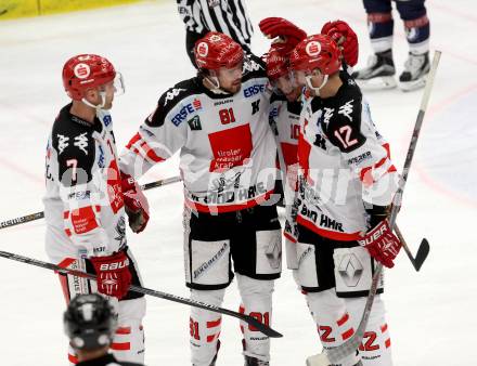 EBEL. Eishockey Bundesliga. EC VSV gegen HC TWK Innsbruck.	 .  Torjubel (Innsbruck). Villach, am 29.11.2015.
Foto: Kuess 


---
pressefotos, pressefotografie, kuess, qs, qspictures, sport, bild, bilder, bilddatenbank