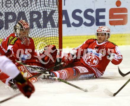 EBEL. Eishockey Bundesliga. KAC gegen 	EC Red Bull Salzburg. Pekka Tuokkola, Stefan Geier (KAC). Klagenfurt, am 29.11.2015.
Foto: Kuess

---
pressefotos, pressefotografie, kuess, qs, qspictures, sport, bild, bilder, bilddatenbank