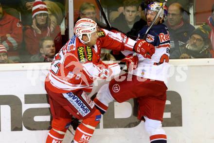 EBEL. Eishockey Bundesliga. KAC gegen 	EC Red Bull Salzburg. Thomas Poeck, (KAC), Pehr Ledin (Salzburg). Klagenfurt, am 29.11.2015.
Foto: Kuess

---
pressefotos, pressefotografie, kuess, qs, qspictures, sport, bild, bilder, bilddatenbank