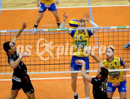 Volleyball. CEV Cup. Aich/Dob gegen AS Cannes (FRA).  Wohlfahrtstaetter Peter, Pusnik Nejc (Aich/Dob). Bleiburg, 2.12.2015.
Foto: Kuess
---
pressefotos, pressefotografie, kuess, qs, qspictures, sport, bild, bilder, bilddatenbank