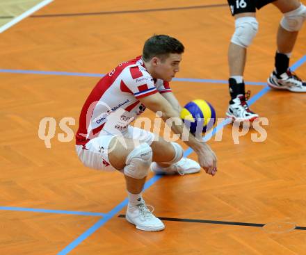 Volleyball. CEV Cup. Aich/Dob gegen AS Cannes (FRA).  Jani Kovacic (Cannes). Bleiburg, 2.12.2015.
Foto: Kuess
---
pressefotos, pressefotografie, kuess, qs, qspictures, sport, bild, bilder, bilddatenbank