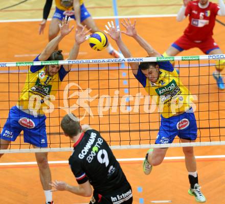 Volleyball. CEV Cup. Aich/Dob gegen AS Cannes (FRA). Koncilja Danijel, Krasnevski Kiryll  (Aich/Dob). Bleiburg, 2.12.2015.
Foto: Kuess
---
pressefotos, pressefotografie, kuess, qs, qspictures, sport, bild, bilder, bilddatenbank