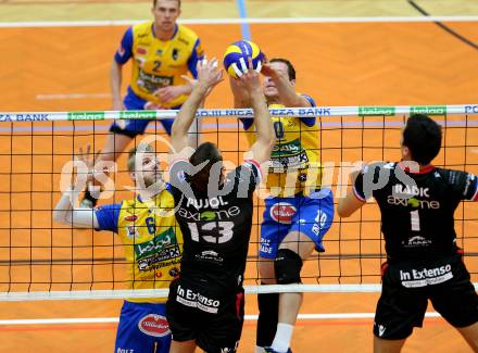 Volleyball. CEV Cup. Aich/Dob gegen AS Cannes (FRA).  Wohlfahrtstaetter Peter, Pusnik Nejc (Aich/Dob). Bleiburg, 2.12.2015.
Foto: Kuess
---
pressefotos, pressefotografie, kuess, qs, qspictures, sport, bild, bilder, bilddatenbank