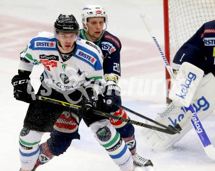 EBEL. Eishockey Bundesliga. EC VSV gegen HDD TELEMACH Olimpija Ljubljana. Nico Brunner,  (VSV), Nik Pem (Laibach). Villach, am 4.12.2015.
Foto: Kuess 


---
pressefotos, pressefotografie, kuess, qs, qspictures, sport, bild, bilder, bilddatenbank