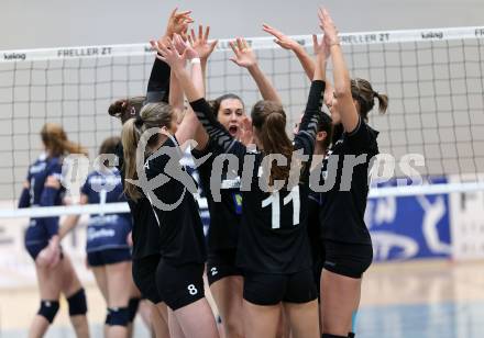 Frauen Volleyball Bundesliga. ATSC Wildcats Klagenfurt gegen Post SV Wien. Jubel Post. Klagenfurt, am 8.12.2015.
Foto: Kuess
---
pressefotos, pressefotografie, kuess, qs, qspictures, sport, bild, bilder, bilddatenbank