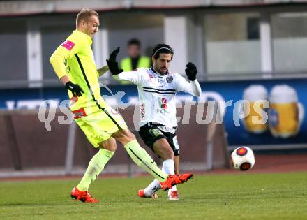 Fussball tipico Bundesliga. RZ Pellets WAC gegen FK Austria Wien. Ynclan Pajares Jacobo Maria (WAC), Raphael Holzhauser (Wien). Wolfsberg, am 5.12.2015.
Foto: Kuess
---
pressefotos, pressefotografie, kuess, qs, qspictures, sport, bild, bilder, bilddatenbank