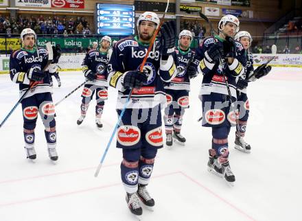 EBEL. Eishockey Bundesliga. EC VSV gegen EHC Liwest Black Wings Linz. Florian Muehlstein, Ziga Pance, Miha Verlic (VSV). Villach, am 15.12.2015.
Foto: Kuess 


---
pressefotos, pressefotografie, kuess, qs, qspictures, sport, bild, bilder, bilddatenbank