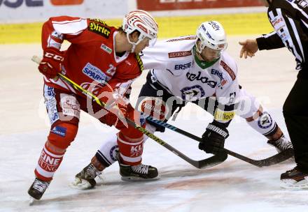 EBEL. Eishockey Bundesliga. KAC gegen 	VSV. Thomas Hundertpfund,  (KAC), Rick Schofield (VSV). Klagenfurt, am 20.12.2015.
Foto: Kuess

---
pressefotos, pressefotografie, kuess, qs, qspictures, sport, bild, bilder, bilddatenbank