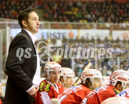 EBEL. Eishockey Bundesliga. KAC gegen 	VSV. Trainer Alexander Mellitzer (KAC). Klagenfurt, am 20.12.2015.
Foto: Kuess

---
pressefotos, pressefotografie, kuess, qs, qspictures, sport, bild, bilder, bilddatenbank