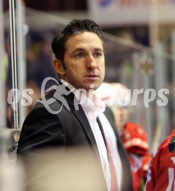 EBEL. Eishockey Bundesliga. KAC gegen 	VSV. Trainer Alexander Mellitzer (KAC). Klagenfurt, am 20.12.2015.
Foto: Kuess

---
pressefotos, pressefotografie, kuess, qs, qspictures, sport, bild, bilder, bilddatenbank