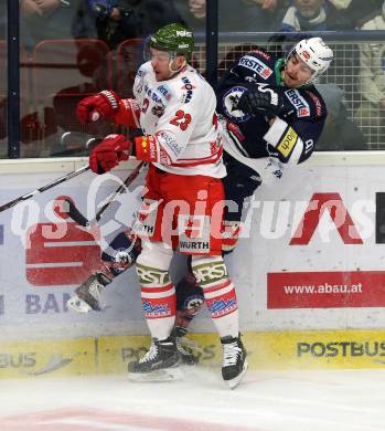 EBEL. Eishockey Bundesliga. EC VSV gegen HCB Suedtirol. Miha Verlic,  (VSV), Markus Gander (Bozen). Villach, am 1.1.2016.
Foto: Kuess 


---
pressefotos, pressefotografie, kuess, qs, qspictures, sport, bild, bilder, bilddatenbank