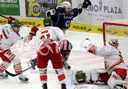 EBEL. Eishockey Bundesliga. EC VSV gegen HCB Suedtirol. Torjubel Dustin Johner (VSV). Villach, am 1.1.2016.
Foto: Kuess 


---
pressefotos, pressefotografie, kuess, qs, qspictures, sport, bild, bilder, bilddatenbank