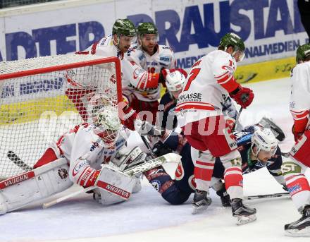 EBEL. Eishockey Bundesliga. EC VSV gegen HCB Suedtirol. Eric HUnter, (VSV), Alexander Egger, Jaroslav Huebl  (Bozen). Villach, am 1.1.2016.
Foto: Kuess 


---
pressefotos, pressefotografie, kuess, qs, qspictures, sport, bild, bilder, bilddatenbank