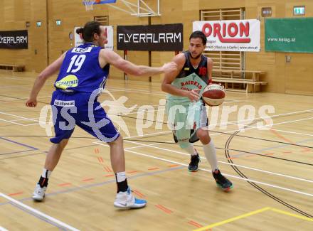 Basketball OEBV Cup. Raiders Villach gegen Swans Gmunden. Marko Kolaric (Villach), Christopher McLaughlin (Gmunden). Villach, am 3.1.2016.
Foto: Kuess
---
pressefotos, pressefotografie, kuess, qs, qspictures, sport, bild, bilder, bilddatenbank