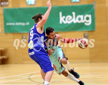 Basketball OEBV Cup. Raiders Villach gegen Swans Gmunden. Marko Kolaric (Villach), Christopher McLaughlin (Gmunden). Villach, am 3.1.2016.
Foto: Kuess
---
pressefotos, pressefotografie, kuess, qs, qspictures, sport, bild, bilder, bilddatenbank