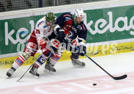 EBEL. Eishockey Bundesliga. EC VSV gegen HCB Suedtirol. Rick Schofield,  (VSV), Brett Flemming (Bozen). Villach, am 1.1.2016.
Foto: Kuess 


---
pressefotos, pressefotografie, kuess, qs, qspictures, sport, bild, bilder, bilddatenbank