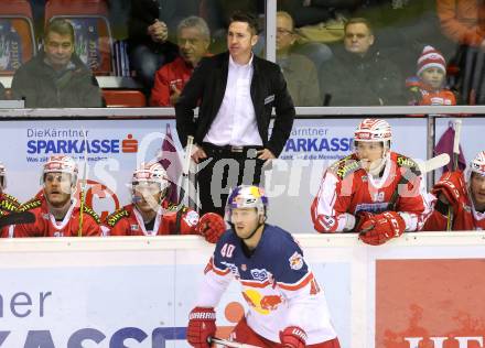 EBEL. Eishockey Bundesliga. KAC gegen EC Red Bull Salzburg. Trainer Alexander Mellitzer (KAC). Klagenfurt, am 5.1.2016.
Foto: Kuess

---
pressefotos, pressefotografie, kuess, qs, qspictures, sport, bild, bilder, bilddatenbank