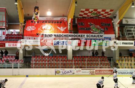 EBEL. Eishockey Bundesliga. KAC gegen HDD TELEMACH Olimpija Ljubljana. Fans, Transparente. (KAC). Klagenfurt, am 8.1.2016.
Foto: Kuess

---
pressefotos, pressefotografie, kuess, qs, qspictures, sport, bild, bilder, bilddatenbank