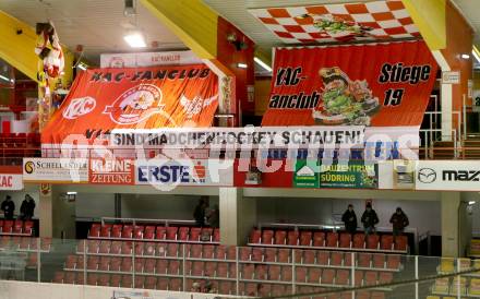 EBEL. Eishockey Bundesliga. KAC gegen HDD TELEMACH Olimpija Ljubljana. Fans, Transparente. (KAC). Klagenfurt, am 8.1.2016.
Foto: Kuess

---
pressefotos, pressefotografie, kuess, qs, qspictures, sport, bild, bilder, bilddatenbank