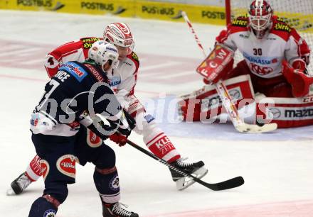 EBEL. Eishockey Bundesliga. EC VSV gegen KAC. Ziga Pance, (VSV), Mark Popovic, Rene Swette  (KAC). Villach, am 15.1.2016.
Foto: Kuess 


---
pressefotos, pressefotografie, kuess, qs, qspictures, sport, bild, bilder, bilddatenbank