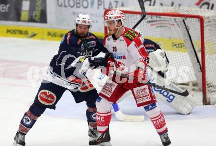 EBEL. Eishockey Bundesliga. EC VSV gegen KAC. Matt Kelly, (VSV), Stefan Geier  (KAC). Villach, am 15.1.2016.
Foto: Kuess 


---
pressefotos, pressefotografie, kuess, qs, qspictures, sport, bild, bilder, bilddatenbank