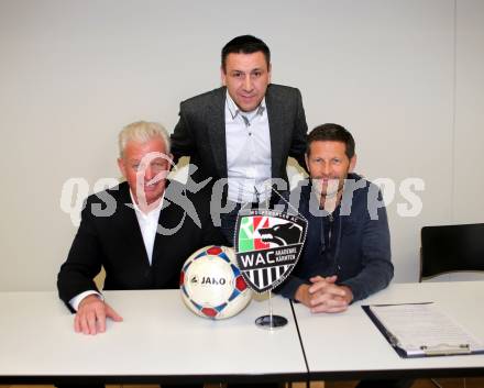 Fussball. Pressekonferenz Akademie RZ Pellets WAC. Reinhard Tellian, Andreas Heraf, Christian Puff. Klagenfurt, 13.1.2016.
Foto: Kuess
---
pressefotos, pressefotografie, kuess, qs, qspictures, sport, bild, bilder, bilddatenbank