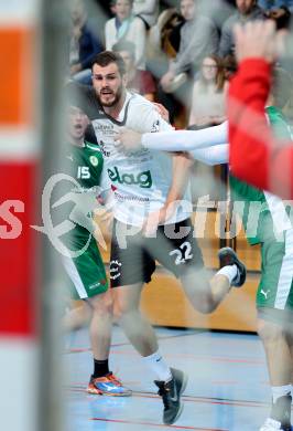 Handball Bundesliga. Schlafraum.at Kaernten gegen SC Ferlach. Dean David Pomorisac  (Ferlach). Viktring, am 16.1.2016.
Foto: Kuess
---
pressefotos, pressefotografie, kuess, qs, qspictures, sport, bild, bilder, bilddatenbank