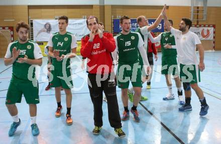 Handball Bundesliga. Schlafraum.at Kaernten gegen SC Ferlach. Jubel (HCK). Viktring, am 16.1.2016.
Foto: Kuess
---
pressefotos, pressefotografie, kuess, qs, qspictures, sport, bild, bilder, bilddatenbank