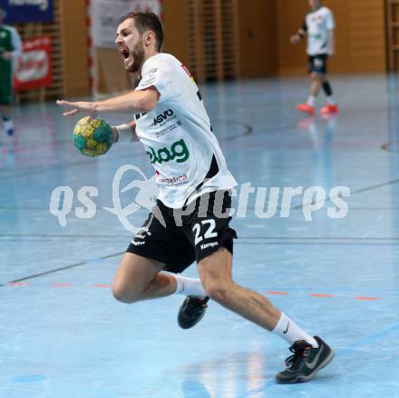 Handball Bundesliga. Schlafraum.at Kaernten gegen SC Ferlach. Dean David Pomorisac (Ferlach). Viktring, am 16.1.2016.
Foto: Kuess
---
pressefotos, pressefotografie, kuess, qs, qspictures, sport, bild, bilder, bilddatenbank