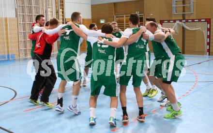 Handball Bundesliga. Schlafraum.at Kaernten gegen SC Ferlach. Jubel  (HCK). Viktring, am 16.1.2016.
Foto: Kuess
---
pressefotos, pressefotografie, kuess, qs, qspictures, sport, bild, bilder, bilddatenbank