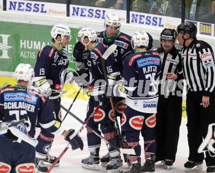 EBEL. Eishockey Bundesliga. EC VSV gegen HC Orli Znojmo. Torjubel (VSV). Villach, am 17.1.2016.
Foto: Kuess 


---
pressefotos, pressefotografie, kuess, qs, qspictures, sport, bild, bilder, bilddatenbank