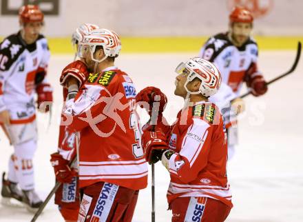 EBEL. Eishockey Bundesliga. KAC gegen 	HC TWK Innsbruck. Jean Francois Jacques, Mark Popovic (KAC). Klagenfurt, am 22.1.2016.
Foto: Kuess

---
pressefotos, pressefotografie, kuess, qs, qspictures, sport, bild, bilder, bilddatenbank