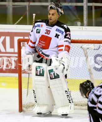 EBEL. Eishockey Bundesliga. KAC gegen 	HC TWK Innsbruck. Andy Chiodo (Innsbruck). Klagenfurt, am 22.1.2016.
Foto: Kuess

---
pressefotos, pressefotografie, kuess, qs, qspictures, sport, bild, bilder, bilddatenbank