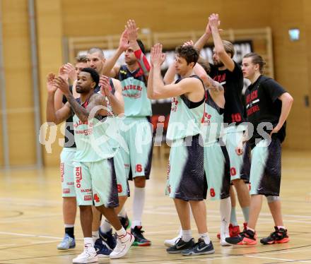 Basketball 2. Bundesliga 2015/16 Grunddurchgang 16. Runde. Villach Raiders  gegen St. Poelten Dragons. Jubel Villach. Villach, 24.1.2016.
Foto: Kuess
---
pressefotos, pressefotografie, kuess, qs, qspictures, sport, bild, bilder, bilddatenbank