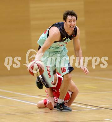 Basketball 2. Bundesliga 2015/16 Grunddurchgang 16. Runde. Villach Raiders  gegen St. Poelten Dragons. Thomas Finzgar (Villach). Villach, 24.1.2016.
Foto: Kuess
---
pressefotos, pressefotografie, kuess, qs, qspictures, sport, bild, bilder, bilddatenbank