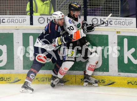 EBEL. Eishockey Bundesliga. EC VSV gegen Moser Medical Graz99ers. Ryan McKiernan, (VSV), Zintis Nauris Zusevics  (Graz). Villach, am 29.1.2016.
Foto: Kuess 


---
pressefotos, pressefotografie, kuess, qs, qspictures, sport, bild, bilder, bilddatenbank