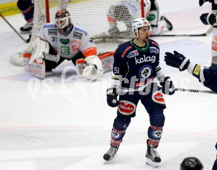 EBEL. Eishockey Bundesliga. EC VSV gegen Moser Medical Graz99ers. Torjubel Eric Hunter (VSV). Villach, am 29.1.2016.
Foto: Kuess 


---
pressefotos, pressefotografie, kuess, qs, qspictures, sport, bild, bilder, bilddatenbank