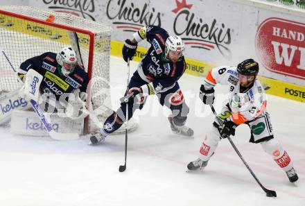 EBEL. Eishockey Bundesliga. EC VSV gegen Moser Medical Graz99ers. Jean Philippe Lamoureux, Richard Stehlik,  (VSV), Roland Kaspitz (Graz). Villach, am 29.1.2016.
Foto: Kuess 


---
pressefotos, pressefotografie, kuess, qs, qspictures, sport, bild, bilder, bilddatenbank