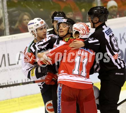 EBEL. Eishockey Bundesliga. KAC gegen VSV. Daniel Ban, (KAC), Ryan McKiernan  (VSV). Klagenfurt, am 2.2.2016.
Foto: Kuess

---
pressefotos, pressefotografie, kuess, qs, qspictures, sport, bild, bilder, bilddatenbank